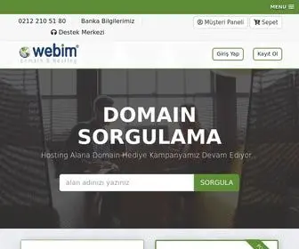 Webim.com.tr(Domain, Domain Sorgulama, Web Hosting) Screenshot