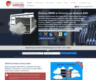 Webinfocloud.pl(Cloud Hosting WWW SSD w Chmurze Serwery cPanel) Screenshot