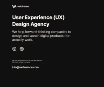 Webinsane.com(User Experience (UX) Design Agency) Screenshot