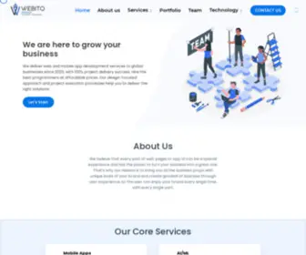 Webitoinfotech.com(Webito Infotech Software development Company) Screenshot