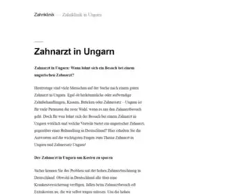 Webkatalog-Webverzeichnis.at(Zahnklinik in Ungarn) Screenshot