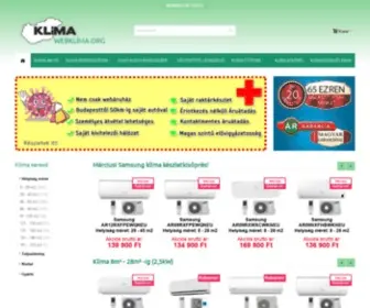 Webklima.org(KLÍMA ÁRUHÁZ) Screenshot