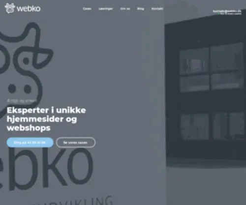 Webko.dk(Webko → Hjemmeside og webshop Herning) Screenshot