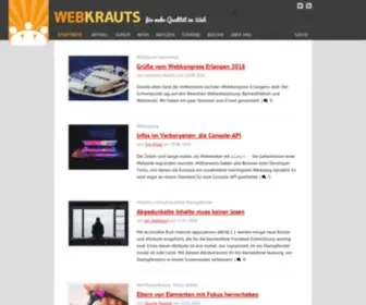 Webkrauts.de(Für mehr Qualität im Web) Screenshot