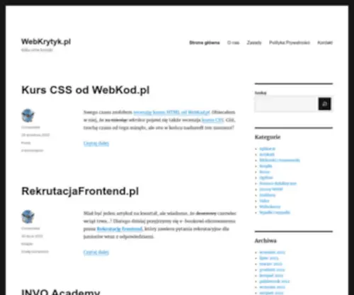 Webkrytyk.pl(Kilka) Screenshot