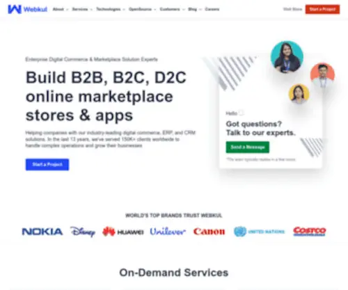 Webkul.com(Best B2B/B2C Online Marketplace Platform) Screenshot