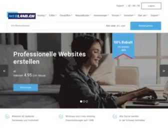Webland.ch(Hosting, Webhosting, E-Mail-Hosting, Windows Server, Linux Server) Screenshot
