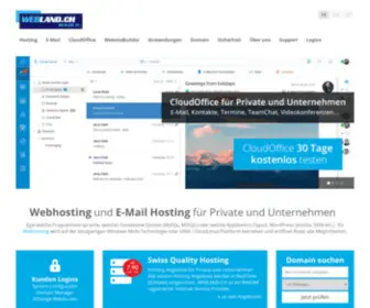 Webland.info(Webhosting, E-Mail-Hosting, Datenbank-Hosting und Application-Hosting in der Schweiz) Screenshot