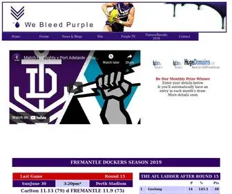 Webleedpurple.com(We Bleed Purple) Screenshot