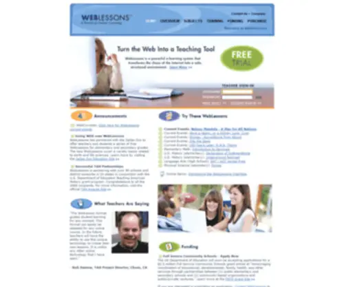 Weblessons.com(Teaching Social Studies and Science with Online Lessons) Screenshot