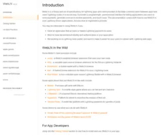 Webln.dev(WebLN Documentation) Screenshot