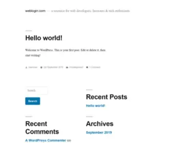 Weblogin.com(A resource for web developers) Screenshot