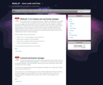 Weblookandfeel.com(Java Look and Feel) Screenshot