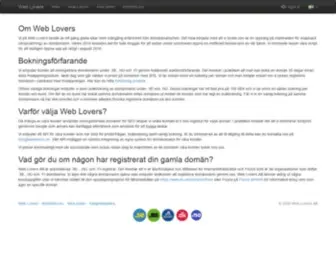 Weblovers.com(Välkommen till Web Lovers) Screenshot