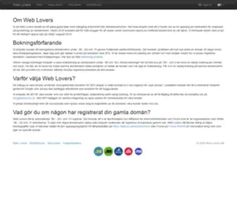 Weblovers.se(Välkommen till Web Lovers) Screenshot