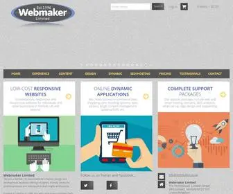 Webmaker.co.uk(Webmaker quality website creation) Screenshot