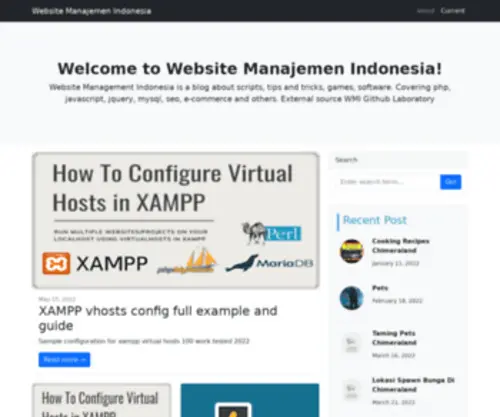 Webmanajemen.com(Website Management Indonesia) Screenshot