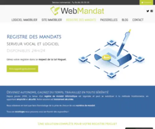 Webmandat.net(Logiciel Registre des mandats HOGUET & Serveur vocal) Screenshot