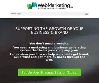 Webmarketing.ca(Toronto based Internet Marketing & Business Development Company) Screenshot