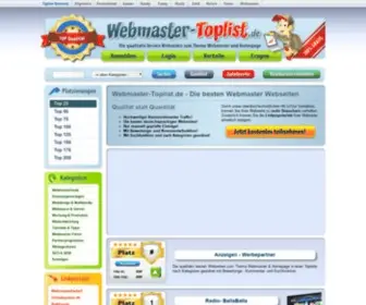 Webmaster-Toplist.de(Die besten Webmaster Webseiten mit Webmastertools) Screenshot