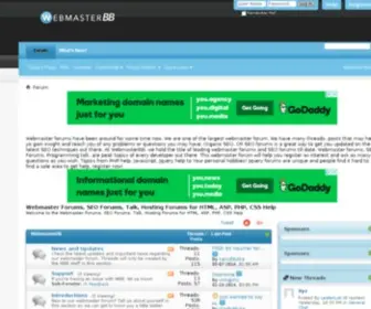 Webmasterbb.net(Webmaster Forums) Screenshot