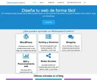 Webmastercreativo.com(Hablamos y prestamos servicios en temas relacionados a los Web Master) Screenshot