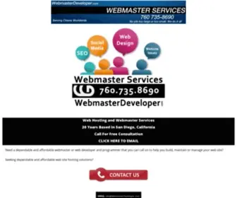 Webmasterdeveloper.com(San Diego Website Hosting) Screenshot