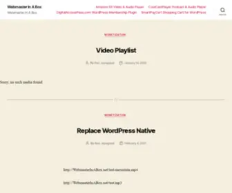 Webmasterinabox.net(Webmaster In A Box) Screenshot