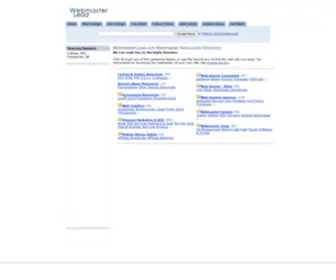 Webmasterlead.com(Webmaster Directory) Screenshot