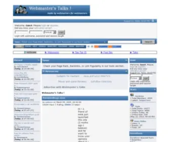 Webmasterstalks.com(Webmaster's Talks) Screenshot