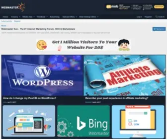 Webmastersun.com(Webmaster Forum) Screenshot
