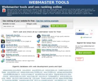 Webmastertools.fm(Webmaster tools & seo ranking) Screenshot