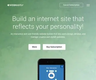 Webmastly.com(Build an internet site that reflects your personality) Screenshot