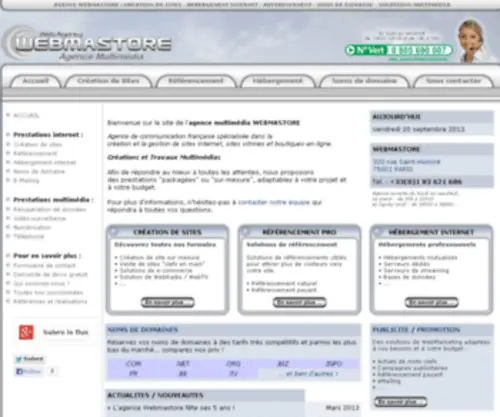 Webmastore.com(Agence multimédia Webmastore) Screenshot