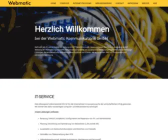 Webmatic.de(Herzlich Willkommen bei der Webmatic Kommunikations GmbH) Screenshot