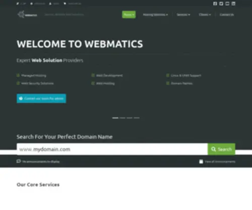 Webmatics.co.uk(Home) Screenshot