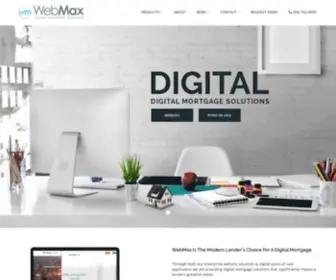 Webmaxco.com(Dominate the digital mortgage revolution with our compliant digital mortgage solutions) Screenshot