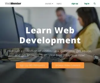 Webmentor.org(Become a Web Developer) Screenshot