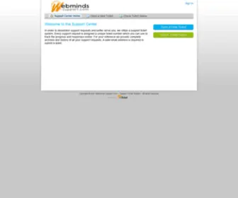Webminds-Support.com(Support Ticket System) Screenshot