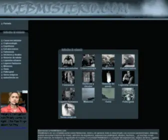 Webmisterio.com(Fantasmas, ovnis, historias de miedo, fotos de fantasmas, espiritismo y poltergeist) Screenshot