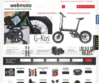 Webmoto.it(Abbigliamento, Ricambi e Accessori Moto) Screenshot