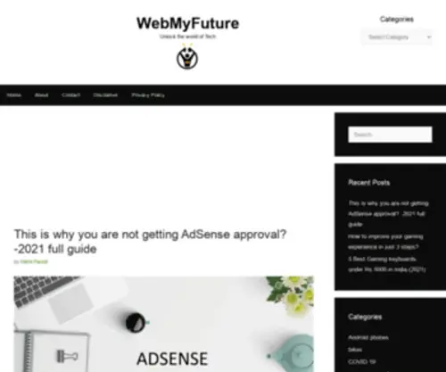 Webmyfuture.com(Unlock the world of Tech) Screenshot