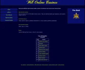 Webonlinecasinos.com(Roulette) Screenshot