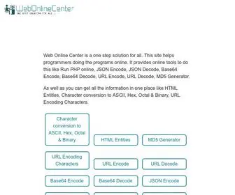 Webonlinecenter.com(Web Online Center) Screenshot