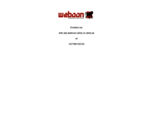 Weboon.co.za(Weboon Technology Solutions Est) Screenshot