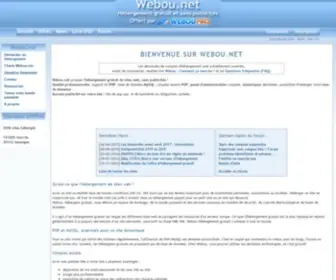 Webou.net(Hébergement gratuit et sans pubs) Screenshot