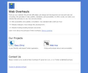 Weboverhauls.com(Web Overhauls) Screenshot