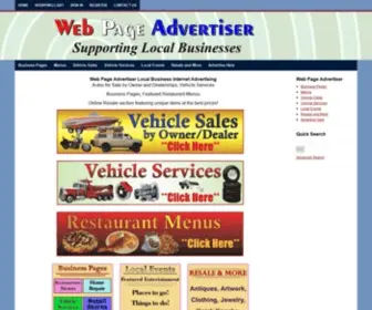 Webpageadvertiser.com(Web Page Advertiser Online Business Pages Internet Advertising) Screenshot