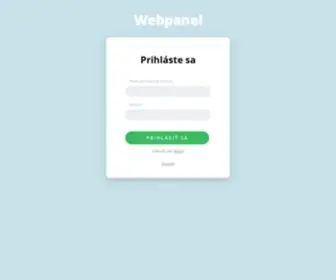 Webpanel.sk(Prihlásenie) Screenshot