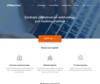 Webpartner.sk(Staňte sa webhostingovým resellerom) Screenshot